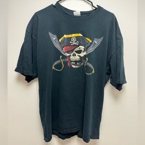 Screaming pirate Black T shirt